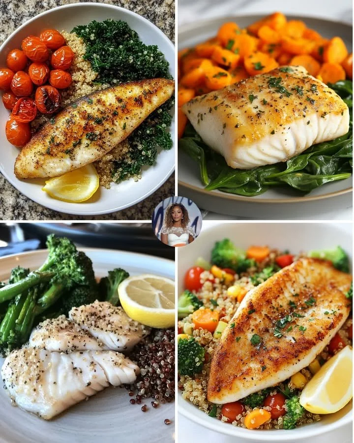 Lemon Garlic Tilapia & Quinoa Plate