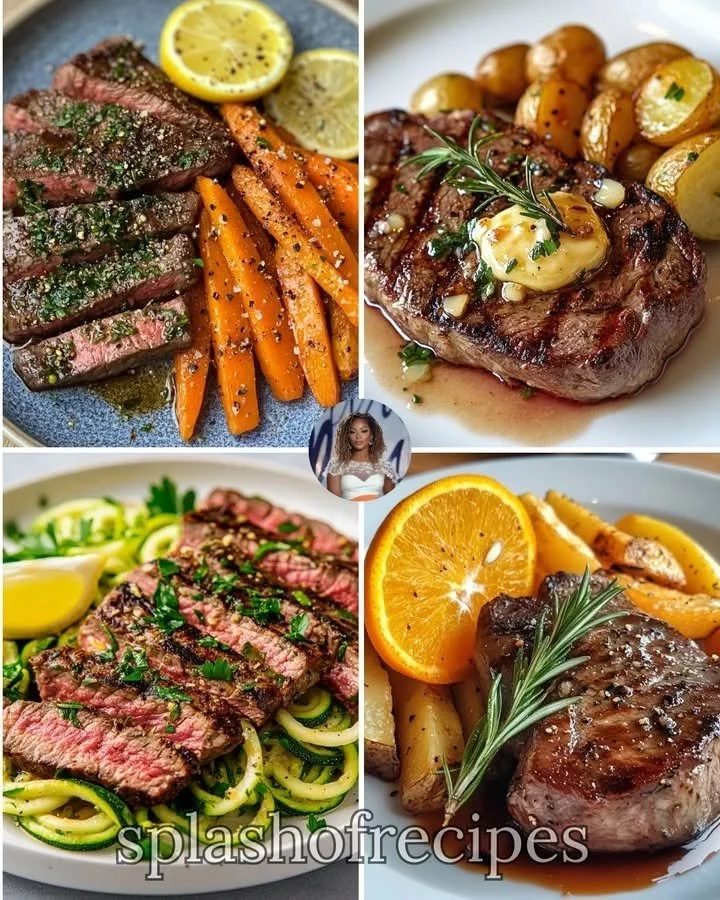 Lemon Herb Beef with Roasted Carrots