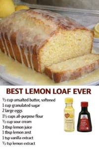 Deliciously moist lemon loaf baked to perfection with a zesty flavor.