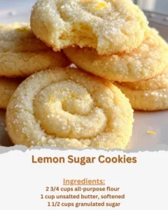 Freshly baked lemon sugar cookies on a cooling rack