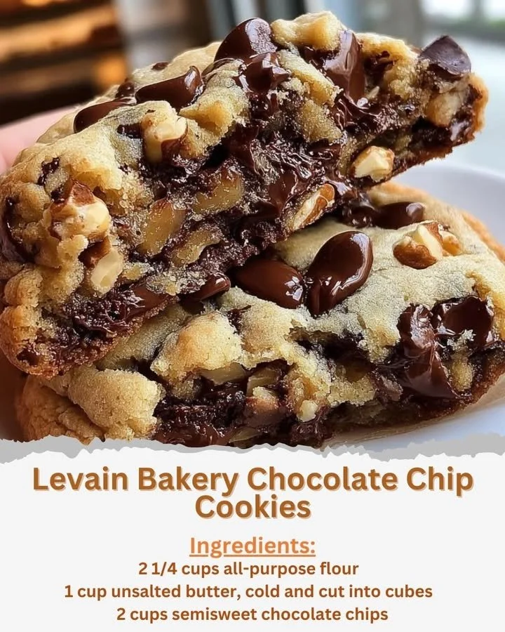 Levain Bakery's signature chocolate chip cookies, freshly baked and gooey
