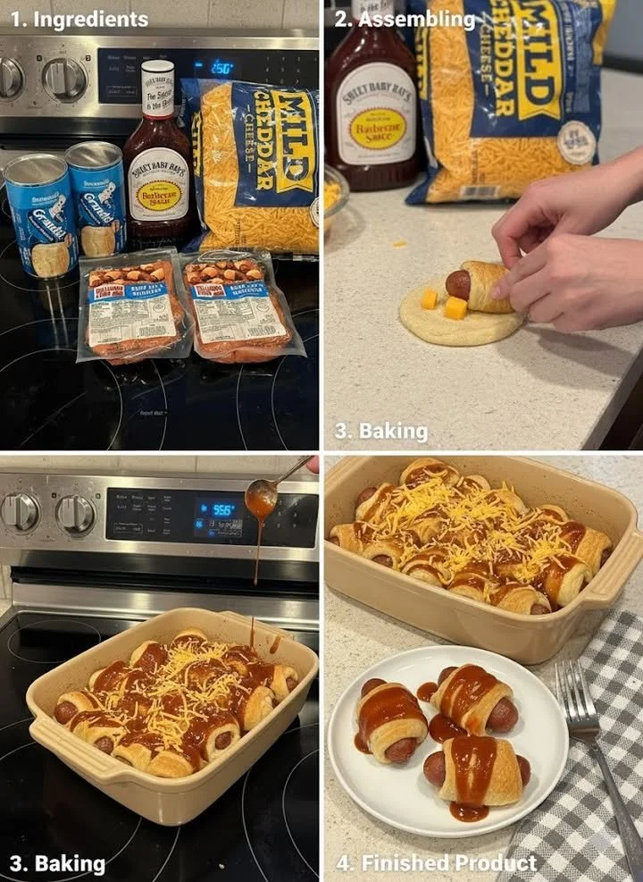 Delicious Little Smokies served with warm biscuits on a platter