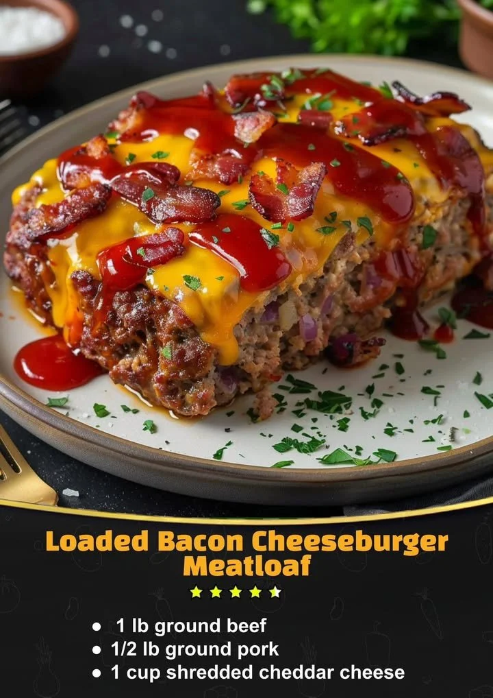 Loaded Bacon Cheeseburger Meatloaf