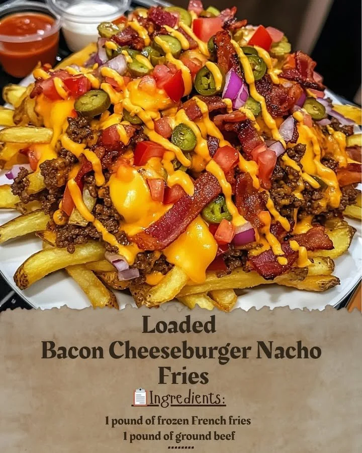 Loaded Bacon Cheeseburger Nacho Fries