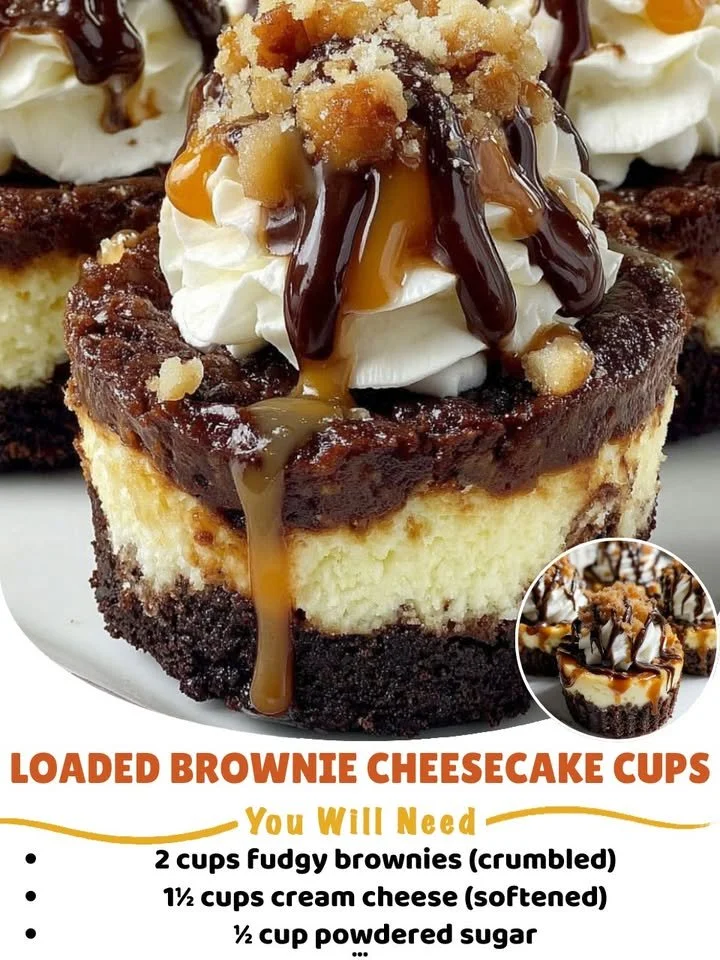 Loaded Brownie Cheesecake Cups