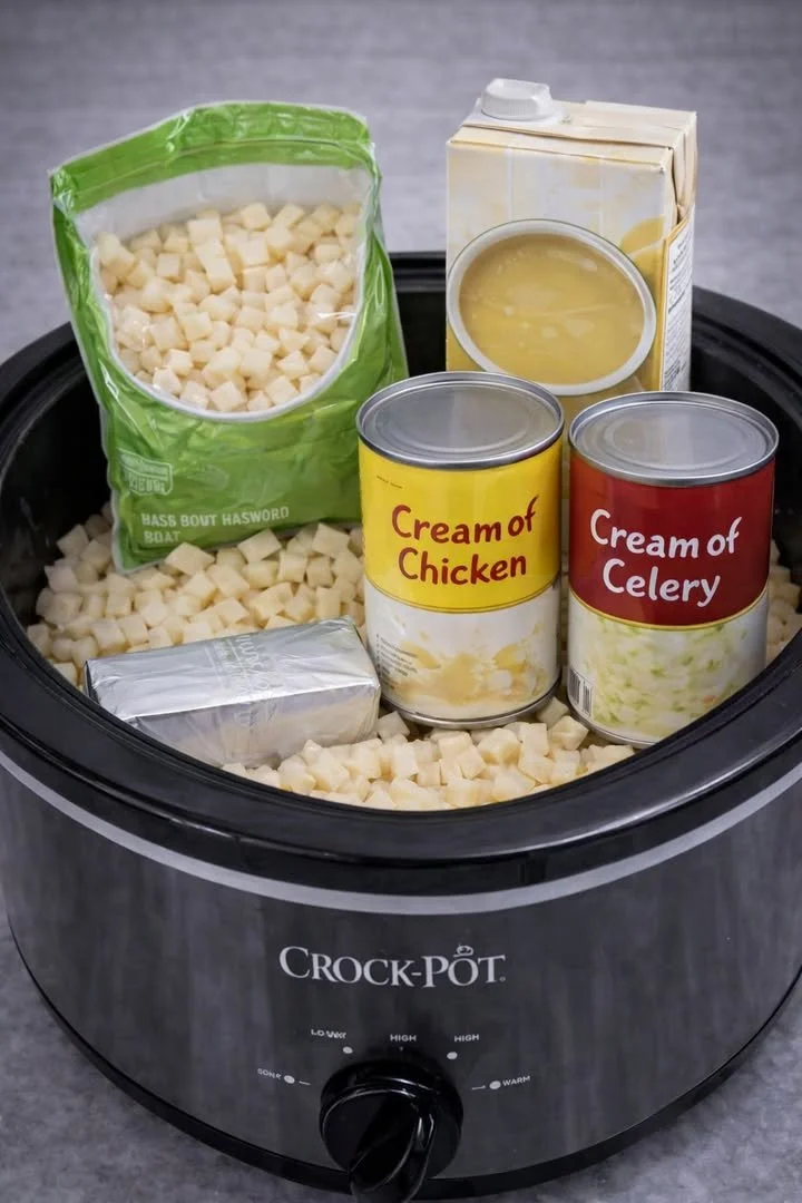 Bowl of creamy Loaded Potato Soup garnished with bacon, cheese, and green onions