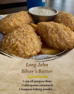 Crispy Long John Silver's batter coating on seafood