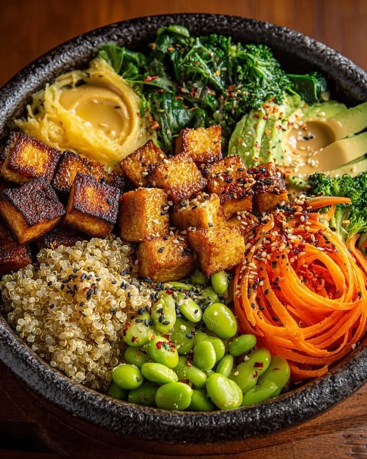 High-protein Longevity Miso Bowl bursting with flavor and nutrients