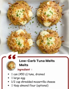 Delicious low-carb tuna melts ready to serve