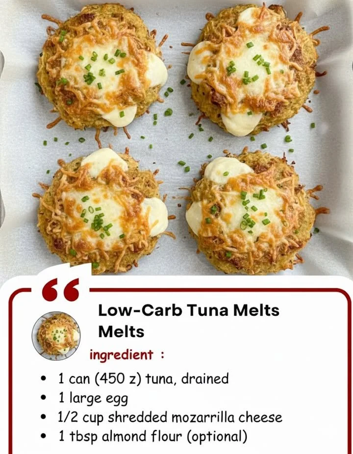 Delicious low-carb tuna melts ready to serve