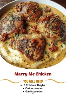 A delicious plate of Marry Me Chicken served with herbs and pasta.
