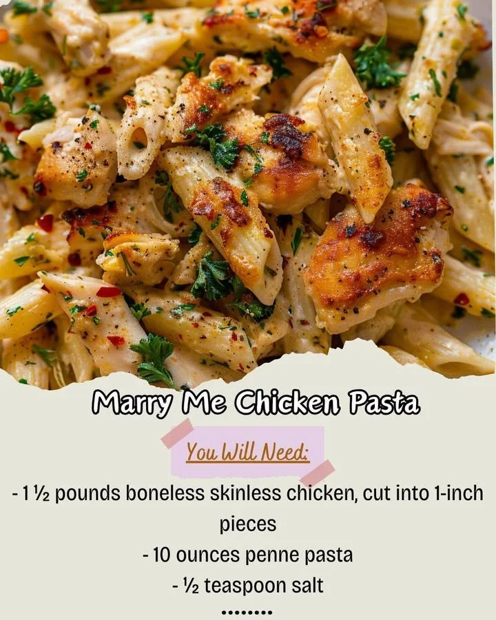 Delicious Marry Me Chicken Pasta served with creamy sauce and herbs