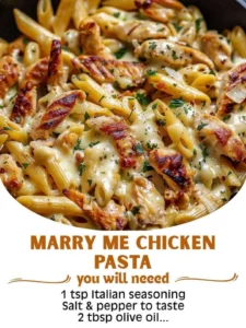 Delicious Marry Me Chicken Pasta served with fresh herbs and creamy sauce
