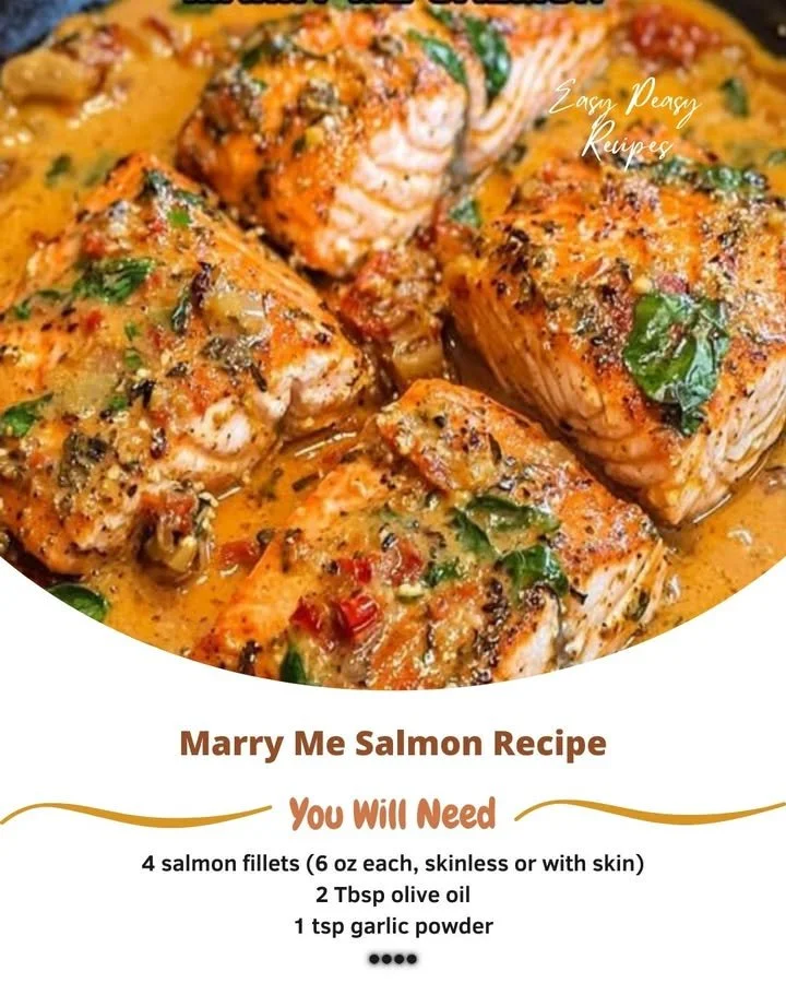 Delicious Marry Me Salmon recipe served on a plate with sides