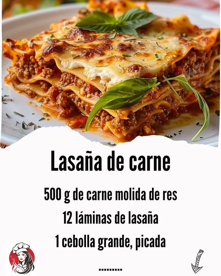 Delicious homemade Meat Lasagna with layers of meat sauce and cheese