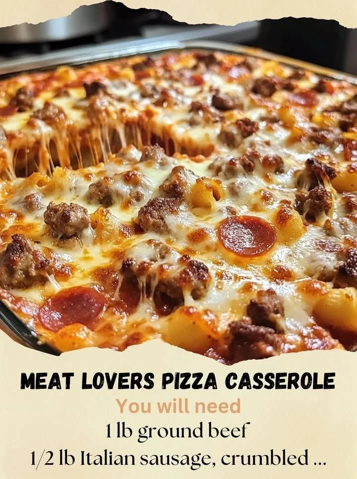 Meat Lovers Pizza Casserole