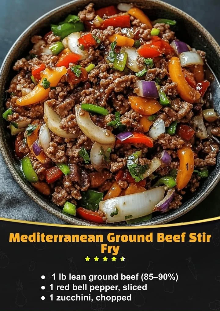 Mediterranean Ground Beef Stir Fry