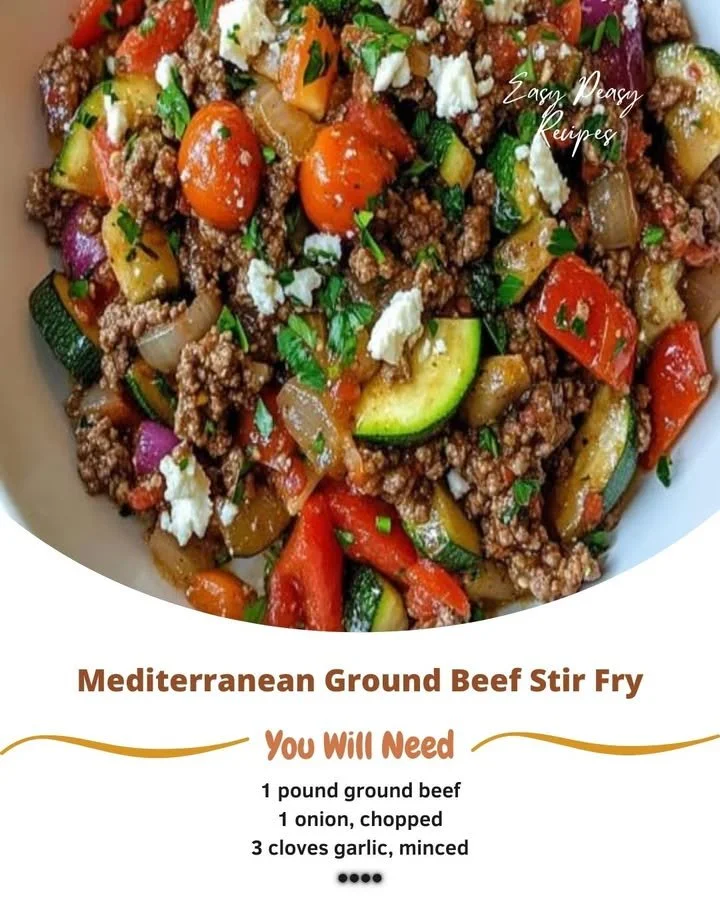 Mediterranean Ground Beef Stir Fry