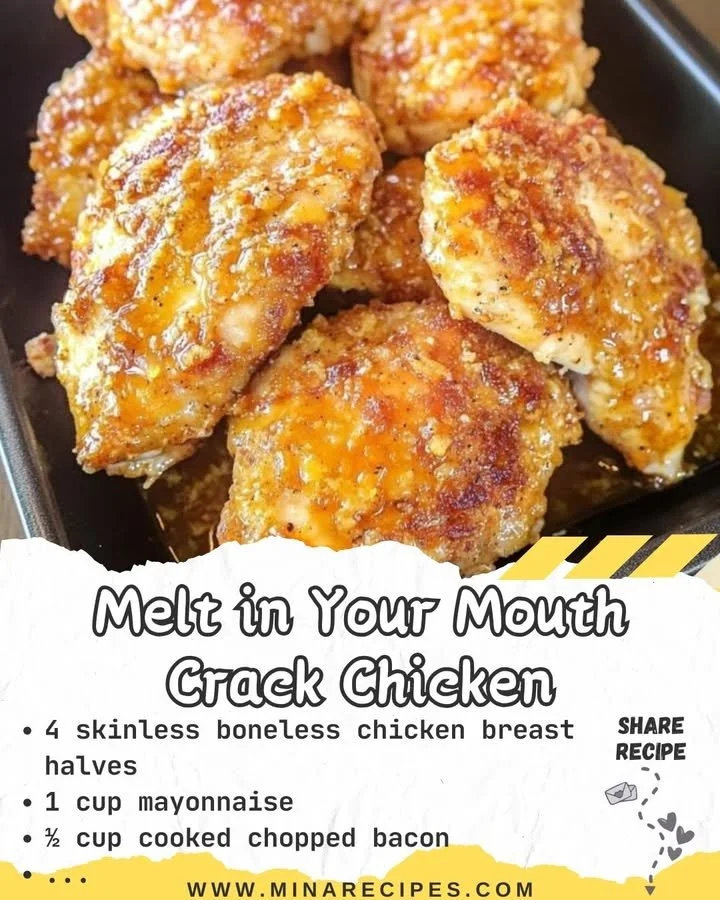 Melt in your mouth crack chicken with creamy sauce and herbs