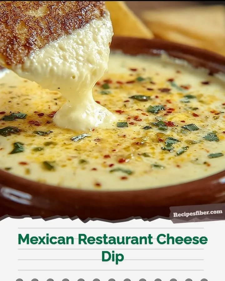 Delicious Mexican restaurant cheese dip served with tortilla chips