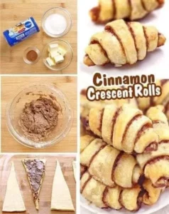 Delicious mini cinnamon crescent rolls baked to perfection