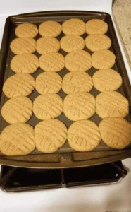 A plate of homemade peanut butter cookies ready to be enjoyed