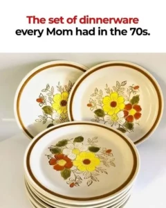 A nostalgic scene featuring my mom with her beloved same set of items.