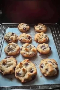 Delicious freshly baked chocolate chip cookies from Neighbor Judy's recipe