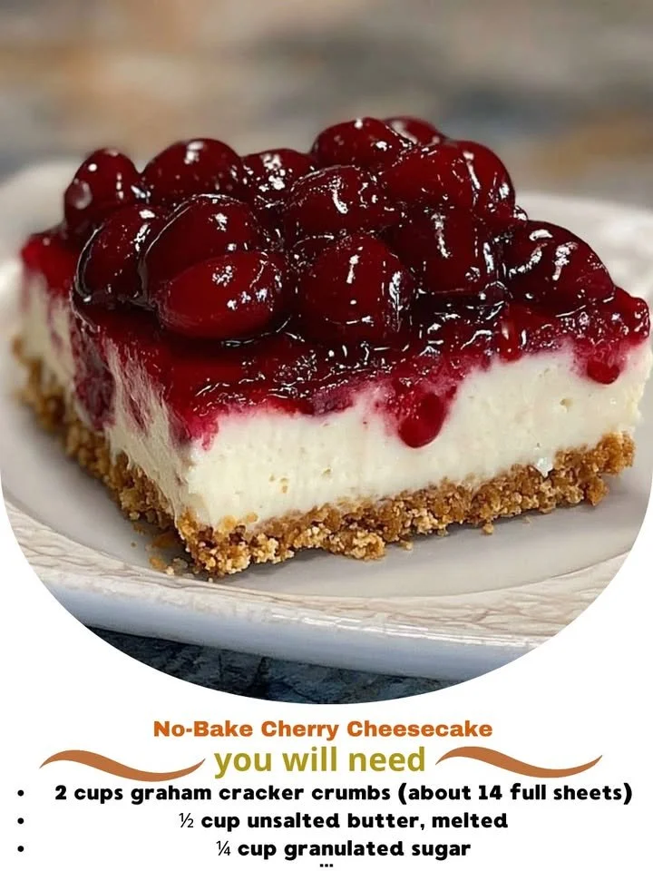 No-Bake Cherry Cheesecake
