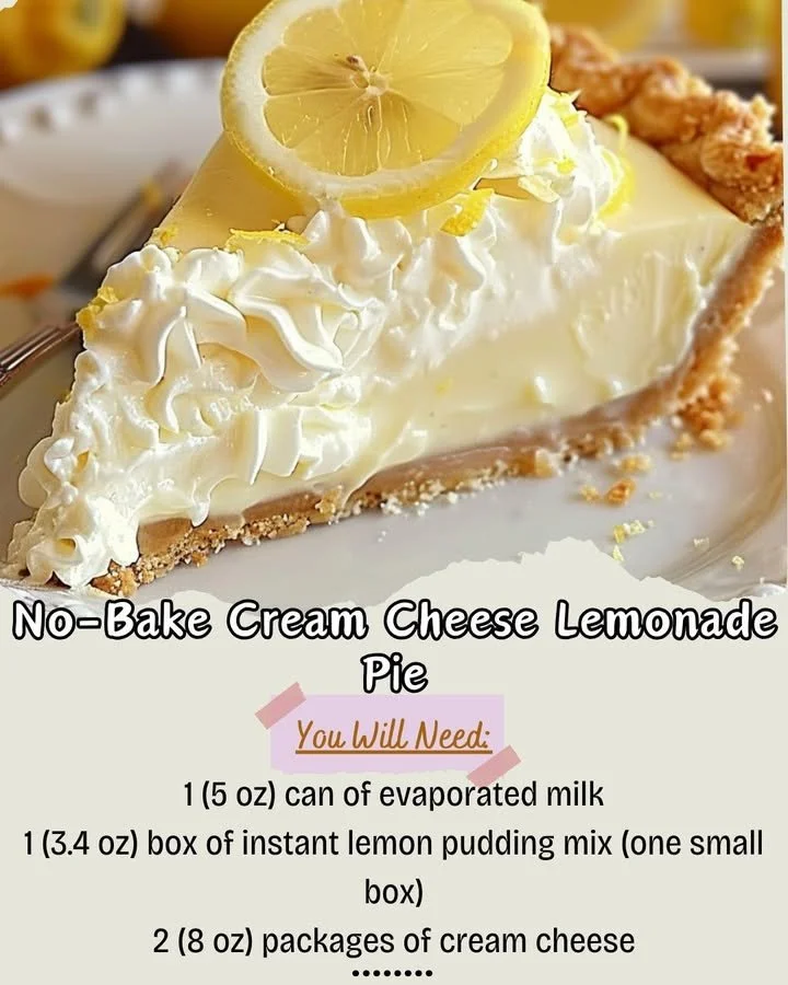 No-Bake Cream Cheese Lemonade Pie