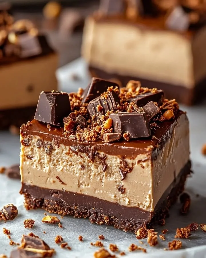 No-Bake Double Chocolate Cheesecake Bites topped with chocolate shavings