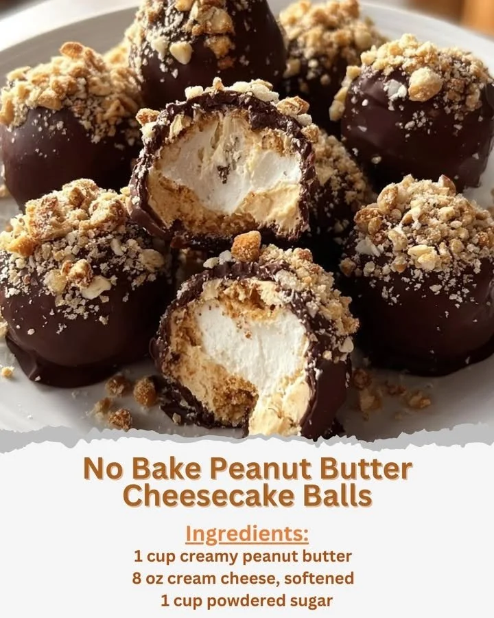 No Bake Peanut Butter Cheesecake Balls