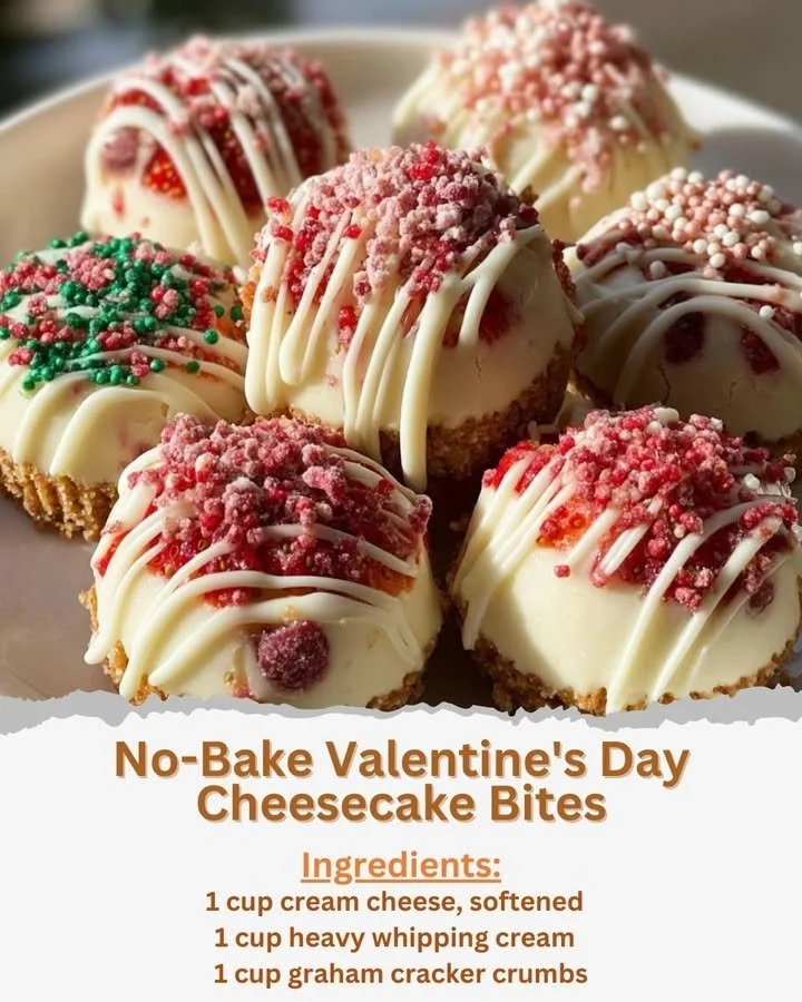 No-Bake Valentine's Day Cheesecake Bites