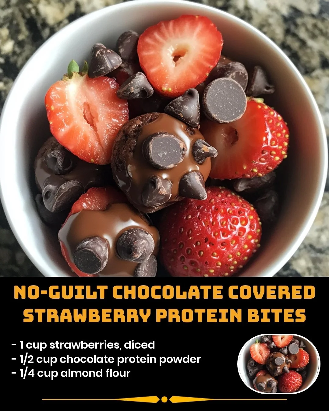 No-Guilt Chocolate Covered Strawberry Protein Bites