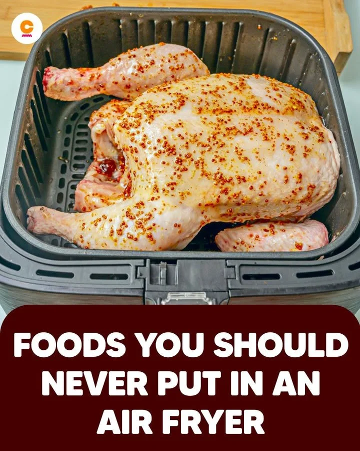 List of items you should never put in an air fryer for safe cooking.