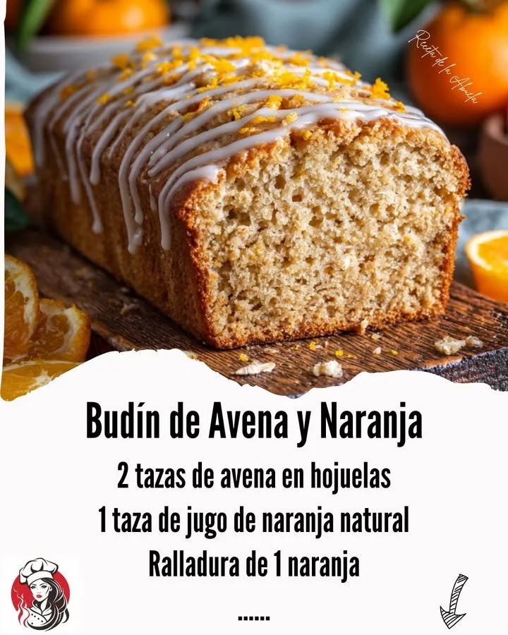 Delicious Oat and Orange Pudding topped with fresh orange slices and oats.