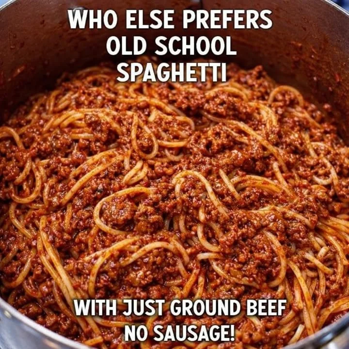 Delicious old-school spaghetti served with a rich tomato sauce and herbs