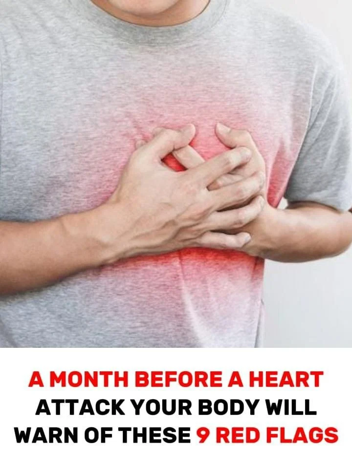 Visual depiction of heart attack symptoms signaling warning signs.
