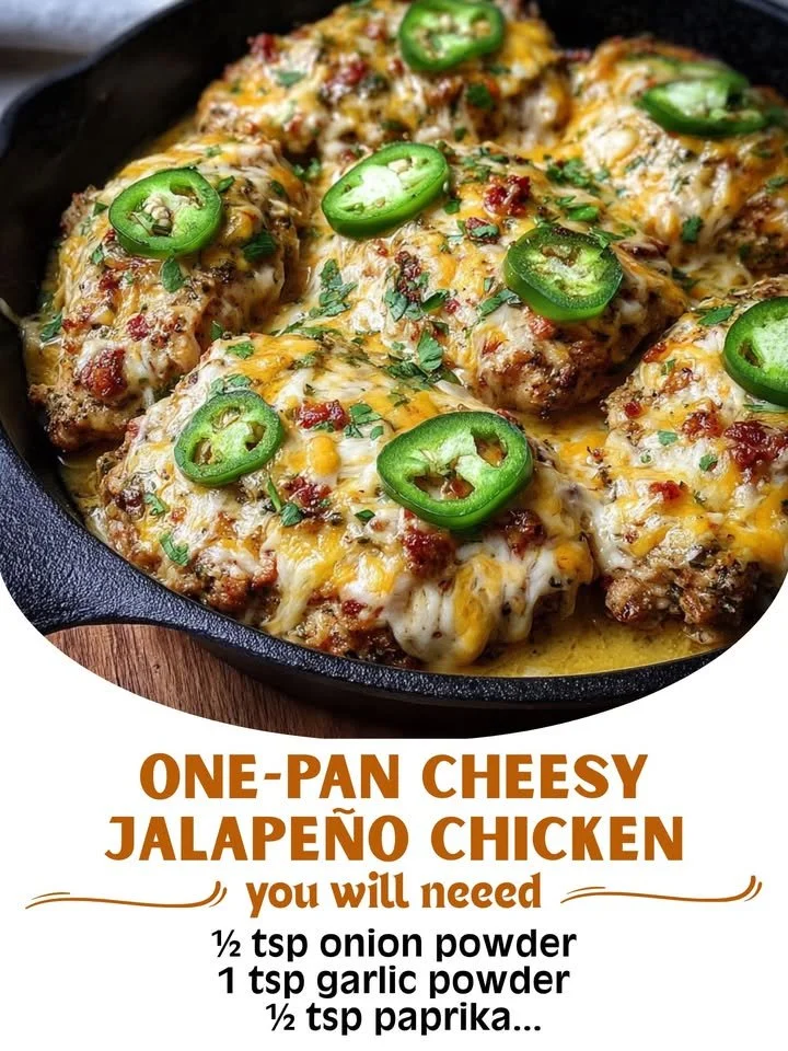 One-Pan Cheesy Jalapeño Chicken