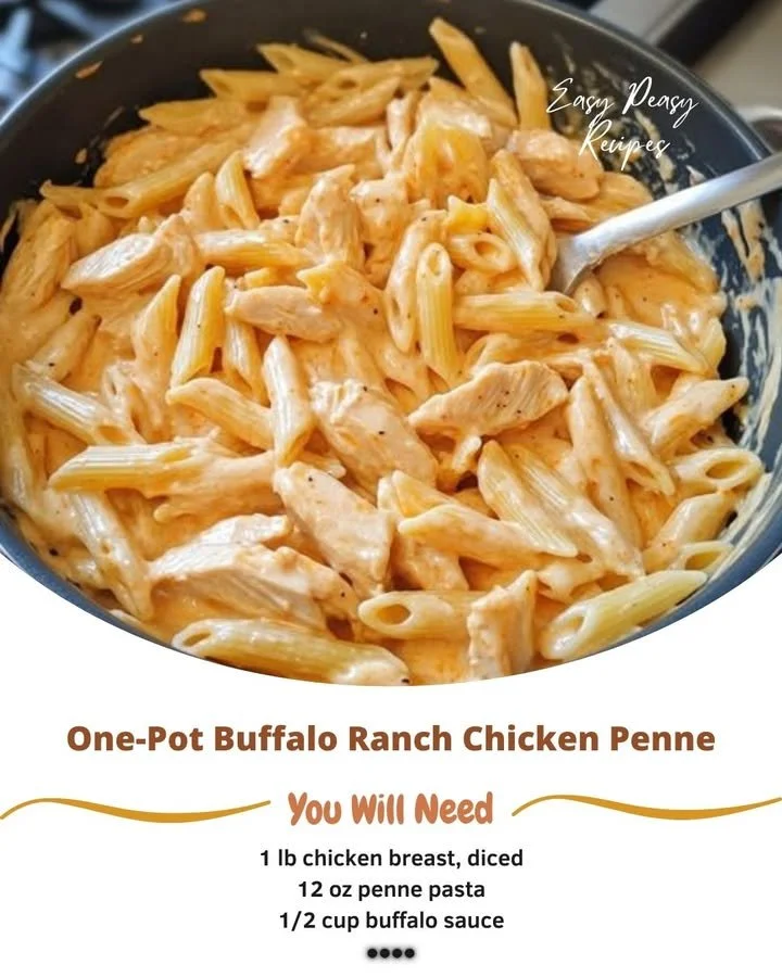 One-Pot Buffalo Ranch Chicken Penne