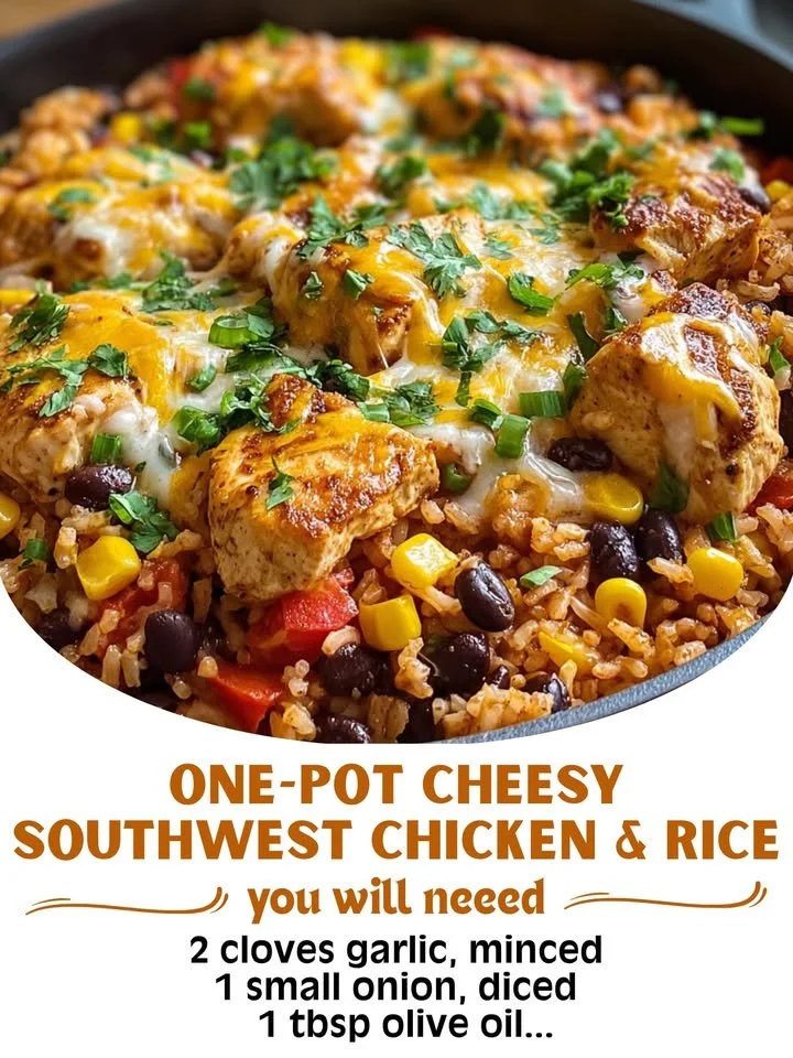 One-Pot Cheesy Southwest Chicken & Rice