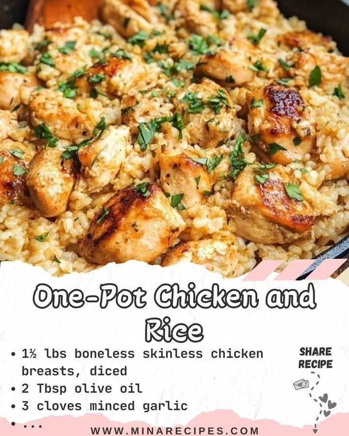 One-Pot Chicken and Rice meal served in a bowl