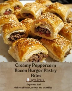 Delicious bacon cheeseburger pizza pockets fresh out of the oven