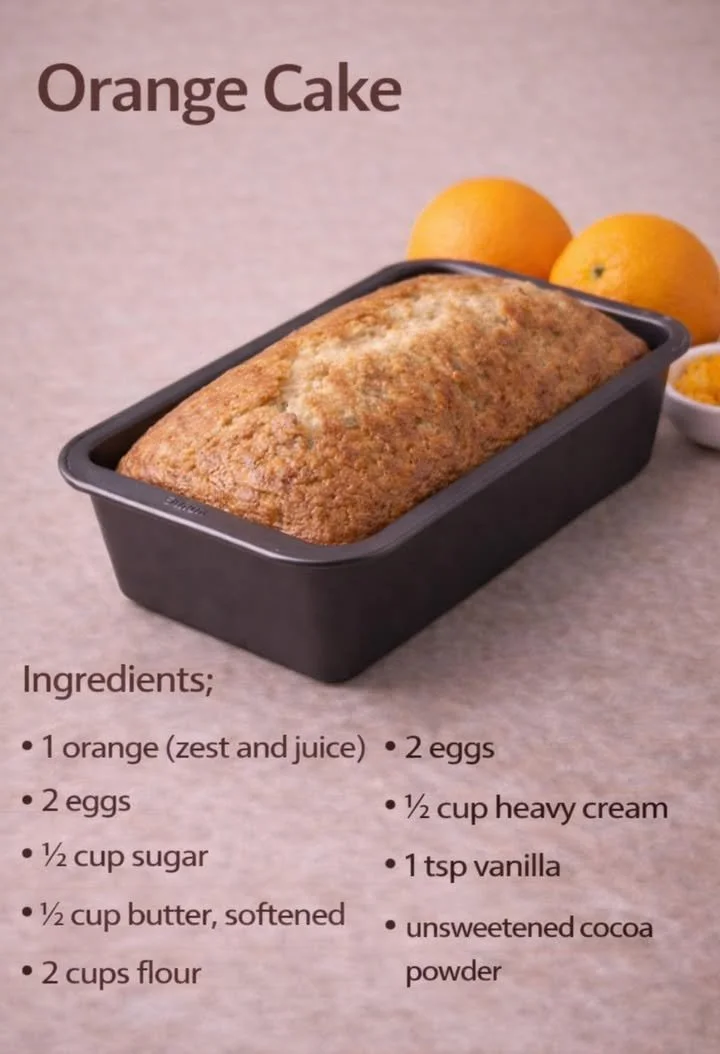 Delicious orange cake served on a plate garnished with orange slices