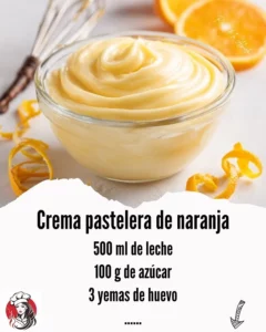 Delicious Orange Pastry Cream for desserts and pastries