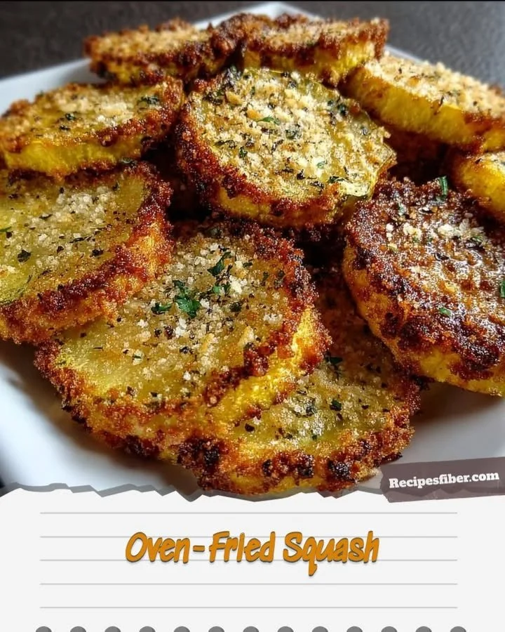 Delicious oven-fried squash served as a healthy side dish