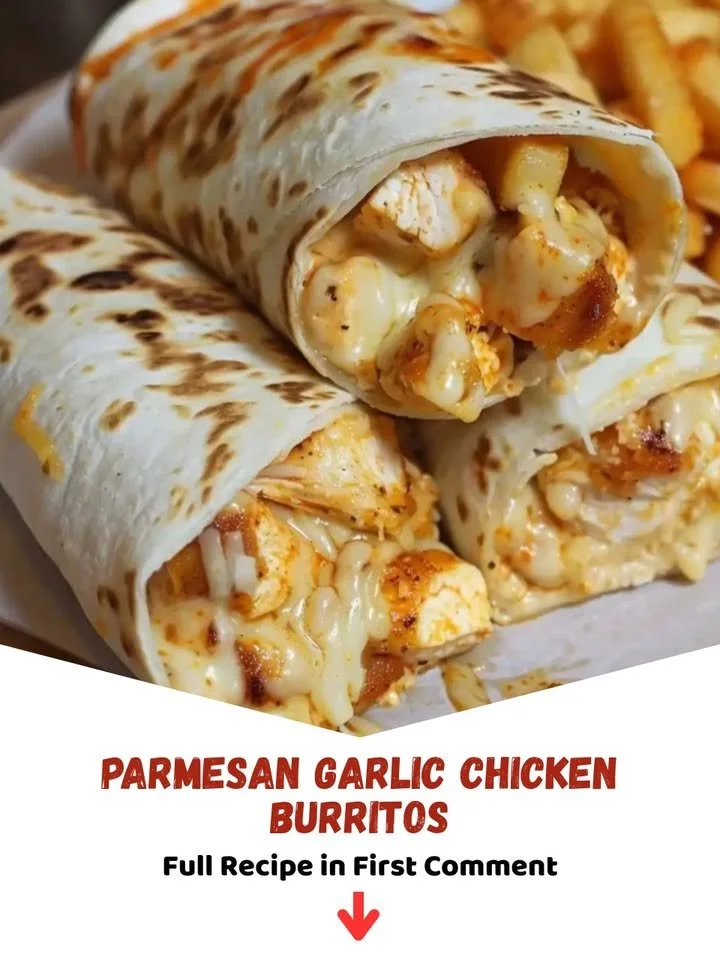 Parmesan Garlic Chicken Burritos