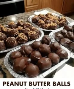 Nutritious peanut butter balls arranged on a plate, ready for snacking.