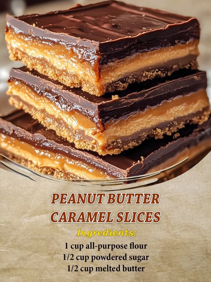 PEANUT BUTTER CARAMEL SLICES
