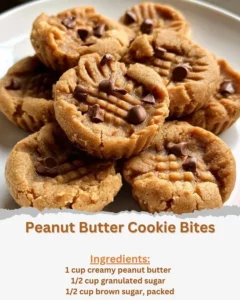 Delicious homemade peanut butter cookie bites on a plate.